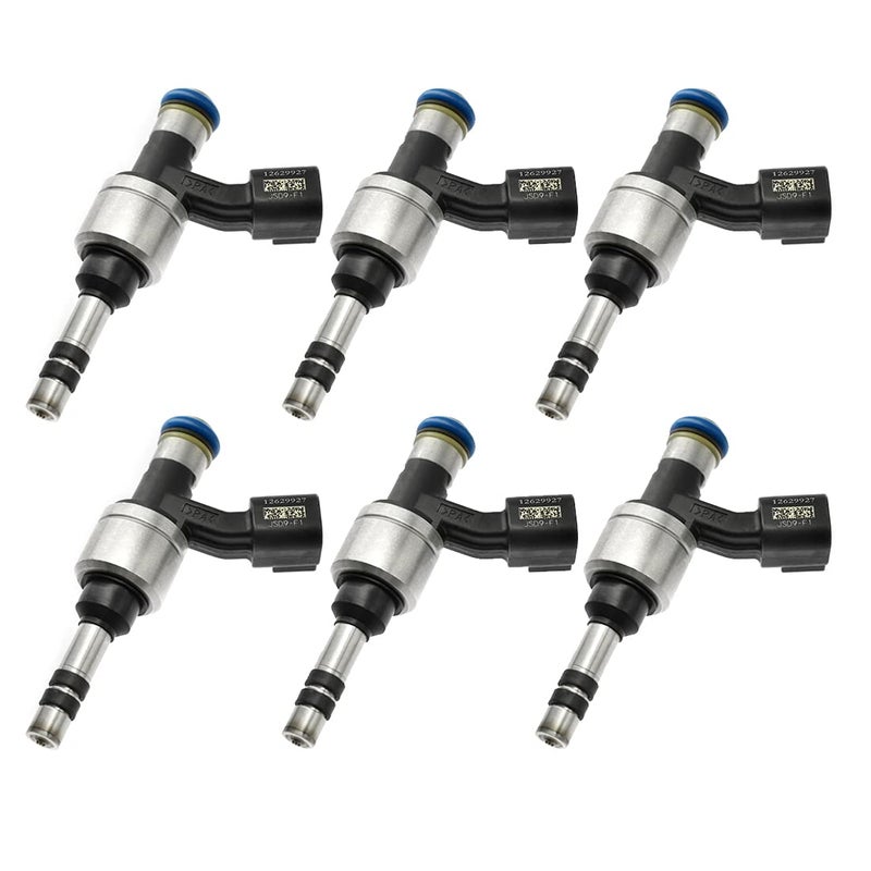 Set of 6 12629927 Fuel Injectors Compatible with GMC Terrain Chevy Equinox Cadillac SRX CTS Buick Allure Lacrosse Saab