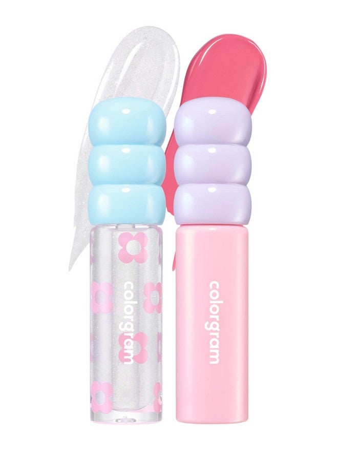 COLORGRAM Fruity Glass Tint Mini Set 03 Cool Best Set, Portable & Cute Mini Size, Moisturizing, Long Lasting