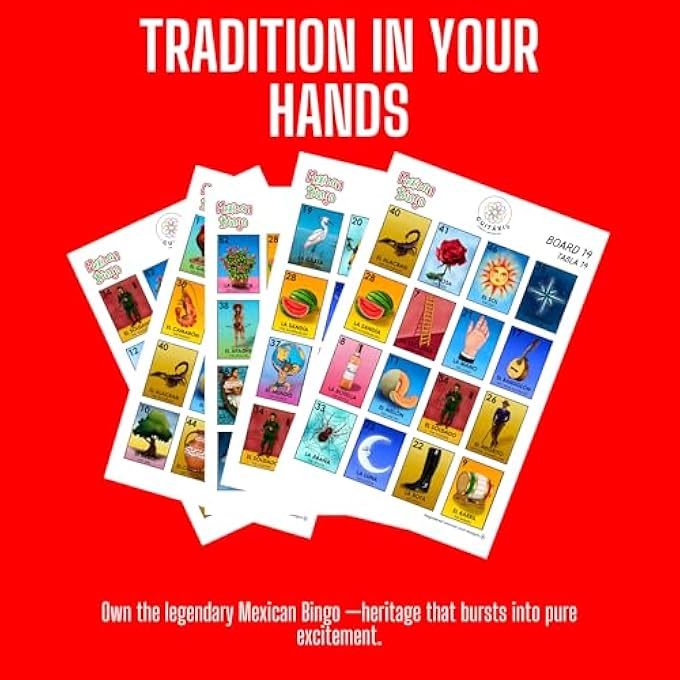 CuitÃ¡xi لعبة Loteria المكسيكية البنغو مع 100 بيزو مكسيكي ل 20 لاعبا Loteria de lujo Mexicana Loteria Mexicana Juegos de mesa الألعاب الإسبانية مكسيكي البنغو لوتيريا لوحة الألعاب - Image 4