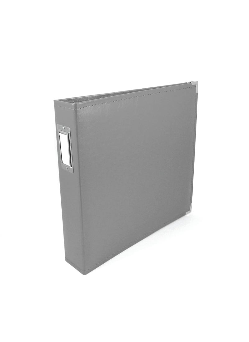 We R Memory Keepers We R Memory Keepers 12x12 Charcoal Protect Memories  Photos Acidfree Faux Leather Snagfree Rings Includes 5 Page Protectors Scrapbooking 