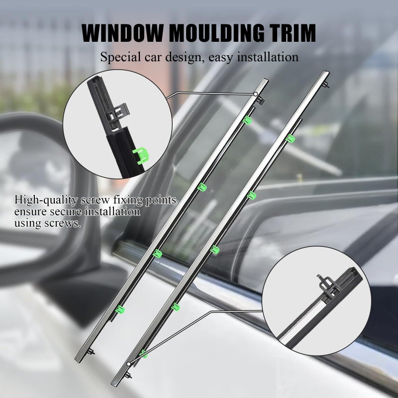 ItranMc Window Molding Trim for Honda CR-V/CRV 2007-2011,Chrome Outer Door Weatherstrip Window Seal Belt,Replace#72410-SWA-A01 72450-SWA-A01 72910-SWA-A01 72950-SWA-A01 - Image 3