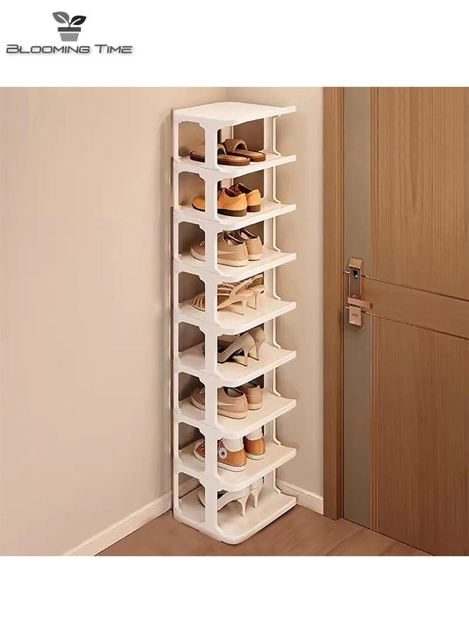 BLOOMING TIME - 9 Layer Simple Dustproof Shoe Rack, Can Be Assembled At Will, Saves Space, And Is Simple To Install White - Image 1