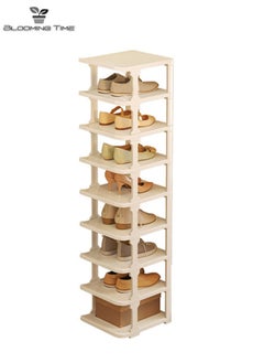 BLOOMING TIME 9 Layer Simple Dustproof Shoe Rack, Can Be Assembled At Will, Saves Space, And Is Simple To Install White  - Image 5