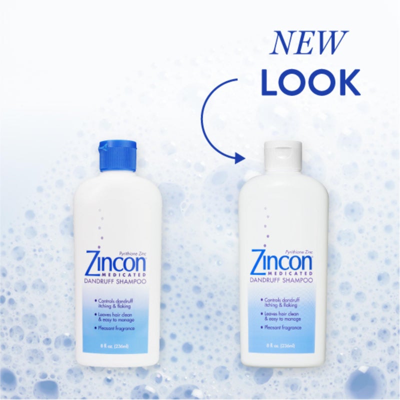 ZINCON Medicated Dandruff Shampoo, for Dry, Itchy Scalp Care & Anti-Dandruff with Immediate Soothing Relief - 8 Fl Oz - Image 2