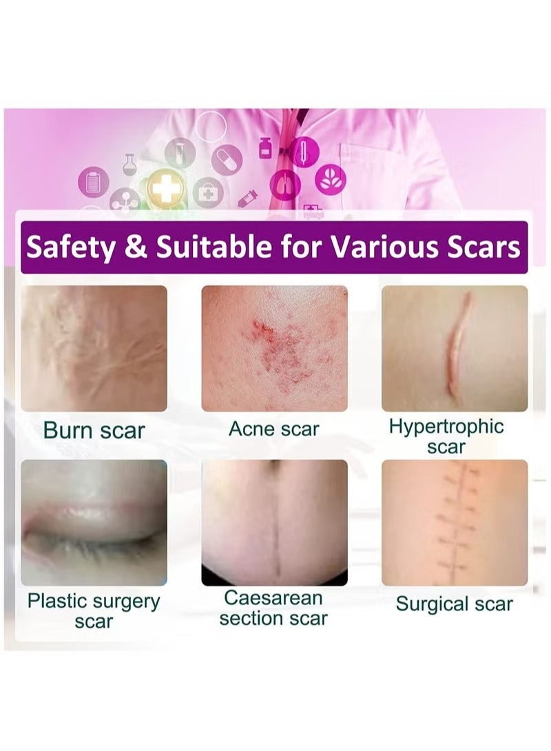 elai mei Clear Silicon Scar Sheets, Scar Away Scar Tape(1.6” x 60”Roll-1.5M), Scar Strips for Surgical Scars, Medical Grade, Invisible, Scar Removal Sheets for C-Section, Breast, Burn, Keloid, Acne et - Image 2