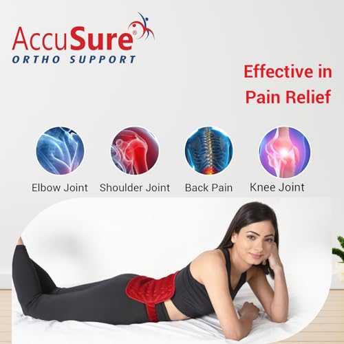 AccuSure Fabric Heating Pad for Back, Neck, Shoulder & Other Body Parts Pain Relief with Ultra Soft Fabric comes with adjustable Heat Controler for Dry or Moist Heat Therapy - Grey-XL - Image 4
