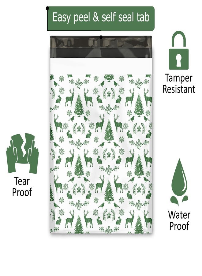 Pro Supply Global 19x24 (25) Winter Deer Christmas Scene Designer Poly Mailers Waterproof Self Sealing Tear Resistant Polymailers Shipping Envelopes Premium Printed Bags For Small Businesses - Image 2