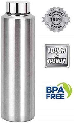 STEEPLE Stainless Steel Fridge Water Bottle 1000 ML Refrigerator Bottle Wide NeckThunder Water Bottle For Kids Sports School CollagePack Of 6Silver Steel - Image 3