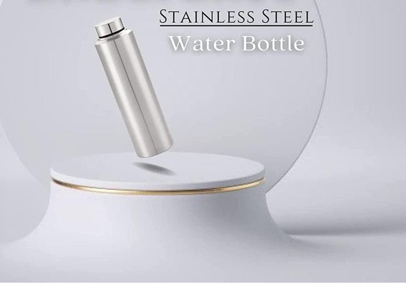 STEEPLE Stainless Steel Fridge Water Bottle 1000 ML Refrigerator Bottle Wide NeckThunder Water Bottle For Kids Sports School CollagePack Of 6Silver Steel - Image 2