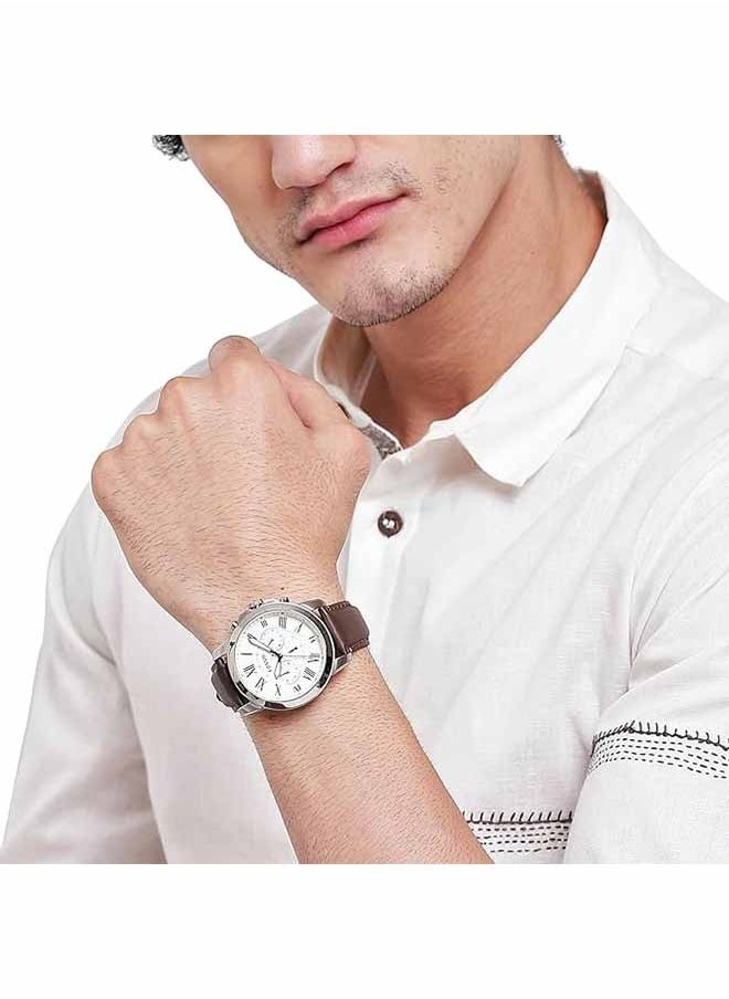 FOSSIL Fossil Men's imported waterproof Leather Watch - Brown -FS4735  - Image 5