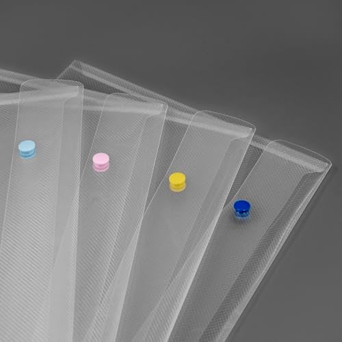 Comma Jellybean Folder | A4 Size Transparent Plastic File Folder | PP Document Holder with Snap Button (Pack of 5) - Assorted - Image 2