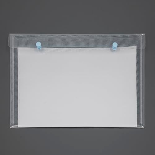 Comma Jellybean Folder | A4 Size Transparent Plastic File Folder | PP Document Holder with Snap Button (Pack of 5) - Assorted - Image 4