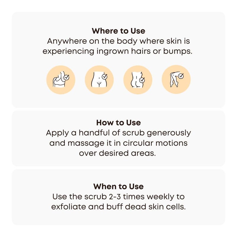 Bushbalm Ingrown Hair Exfoliating Scrub - Reduces Appearance of Ingrown Hairs and Helps with Underarm Bumps - Soothes Razor Bumps, Post Shave Redness and Itching - Sweet Escape 236 ml - Image 4