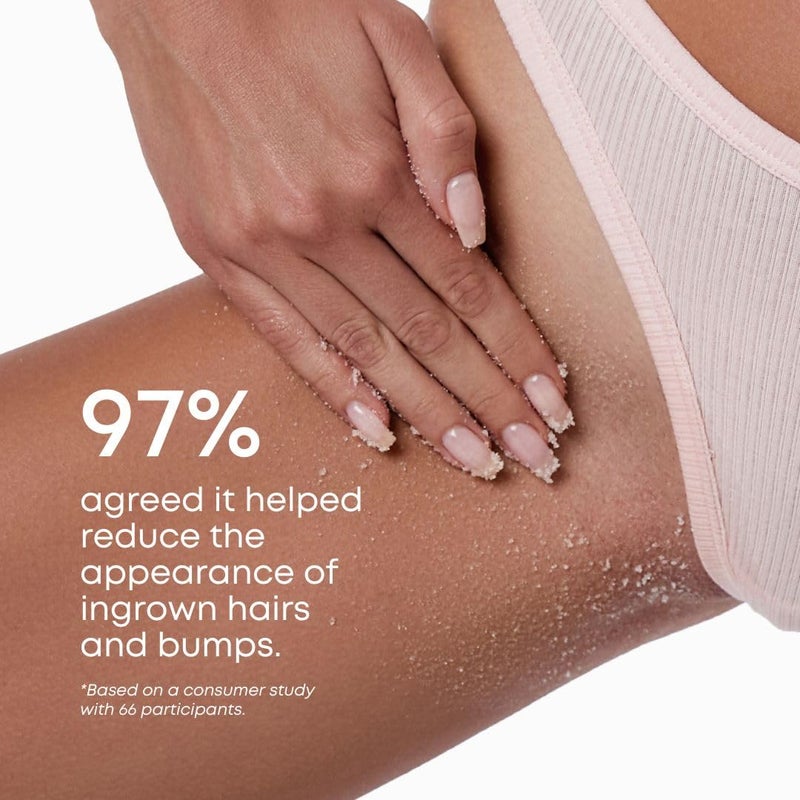 Bushbalm Ingrown Hair Exfoliating Scrub - Reduces Appearance of Ingrown Hairs and Helps with Underarm Bumps - Soothes Razor Bumps, Post Shave Redness and Itching - Sweet Escape 236 ml - Image 3