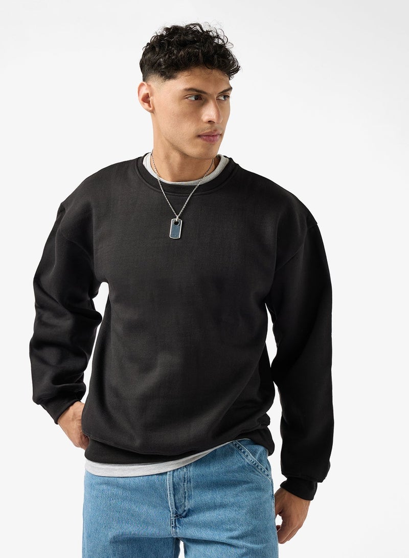 Seventy Five Graphic Crew Neck Pullover Oversize Sweatshirt - Image 1