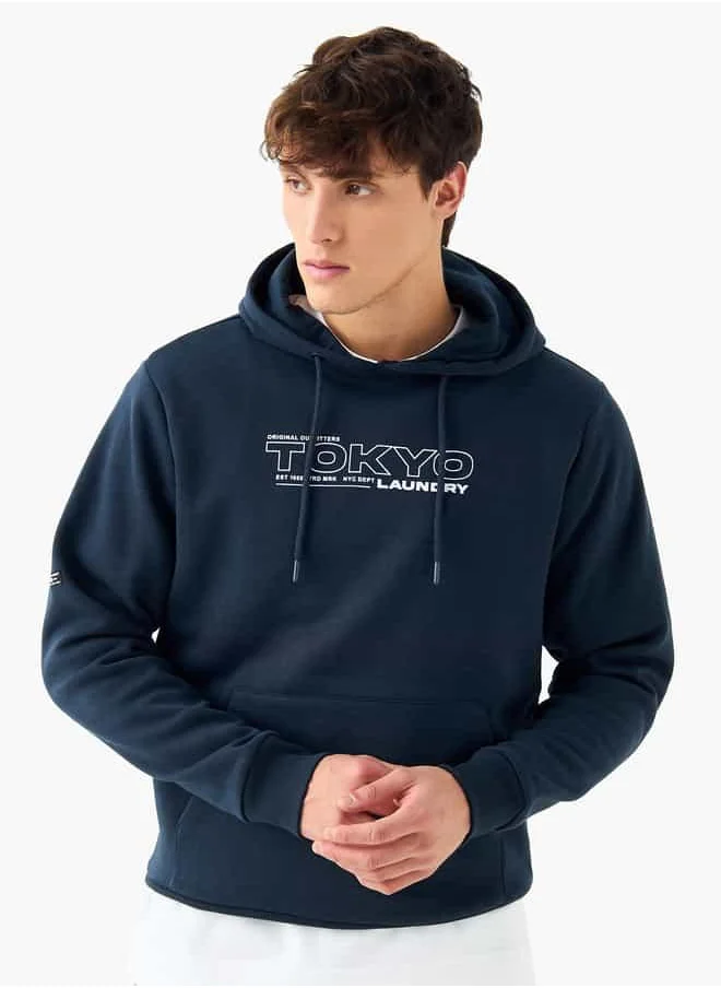FAV Printed Hooded Sweatshirt with Long Sleeves