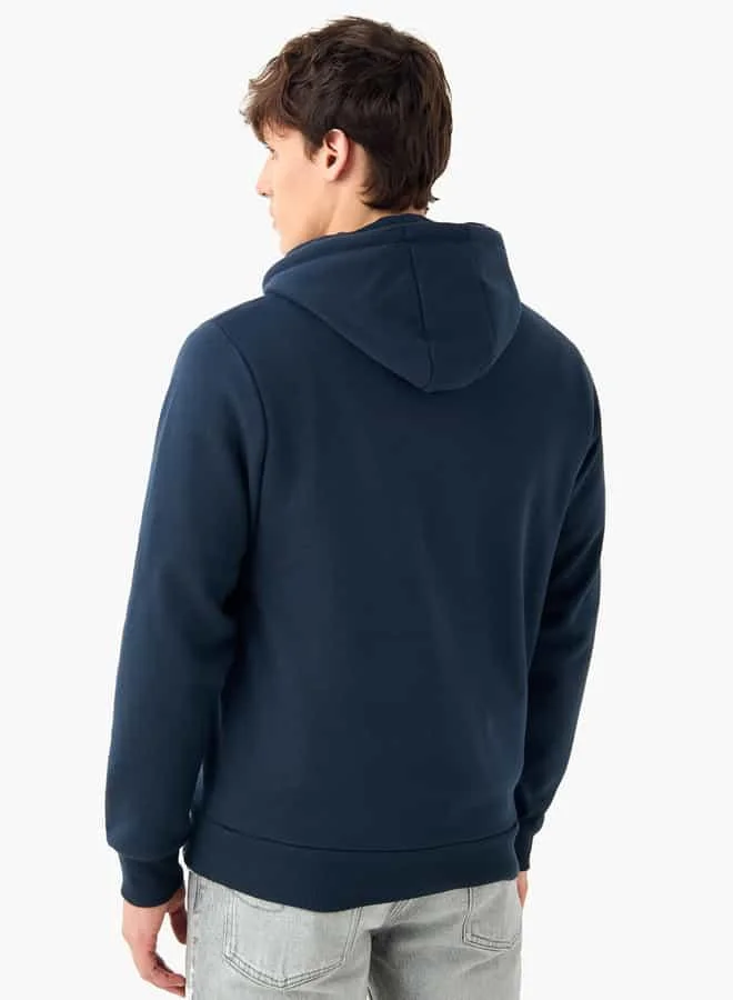 Splash FAV Printed Hooded Sweatshirt with Long Sleeves