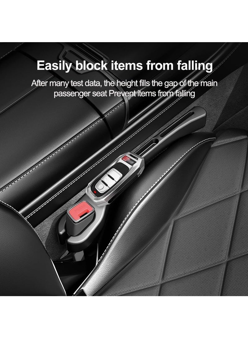2PCS Car Seat Gap Filler Organizer with Phone Holder,[Upgrade Version] Car Seat Gap Organizer for Prevent Falling,Essential Car Accessories Car Side Seat Gap Filler (Black) - Image 3