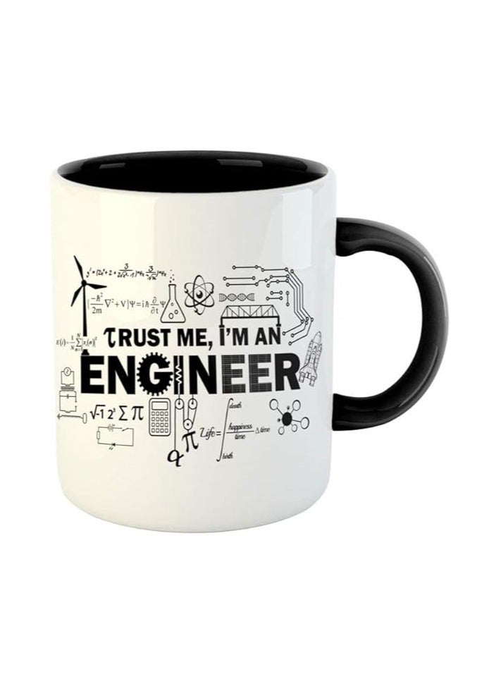 ASHVAH Trust Me I'm an Engineer Funny Mug- Ceramic Black Coffee Mug, Engineers Gifts Idea - Black