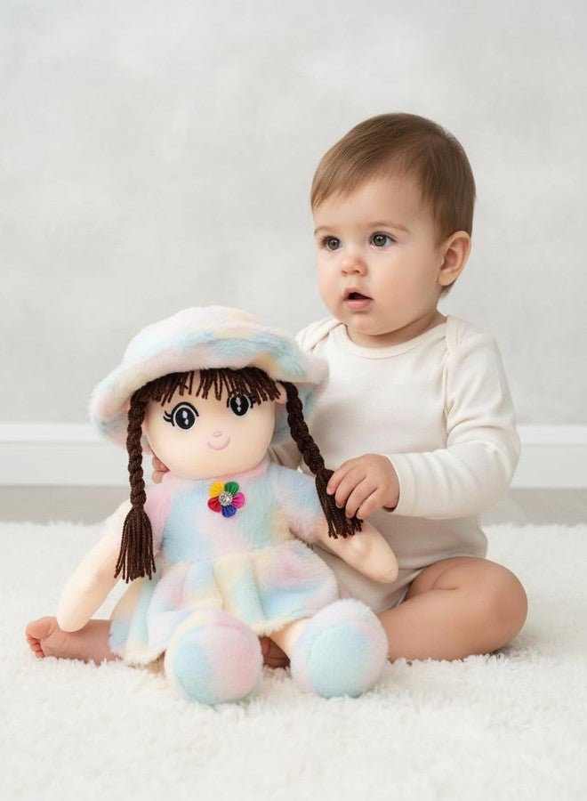 AVSHUB Rainbow Soft Doll for Kids Plush Girl Doll with Hat & Heart Design | Ultra Soft Stuffed Toy for Girls & Toddlers (40 CM) - Image 2
