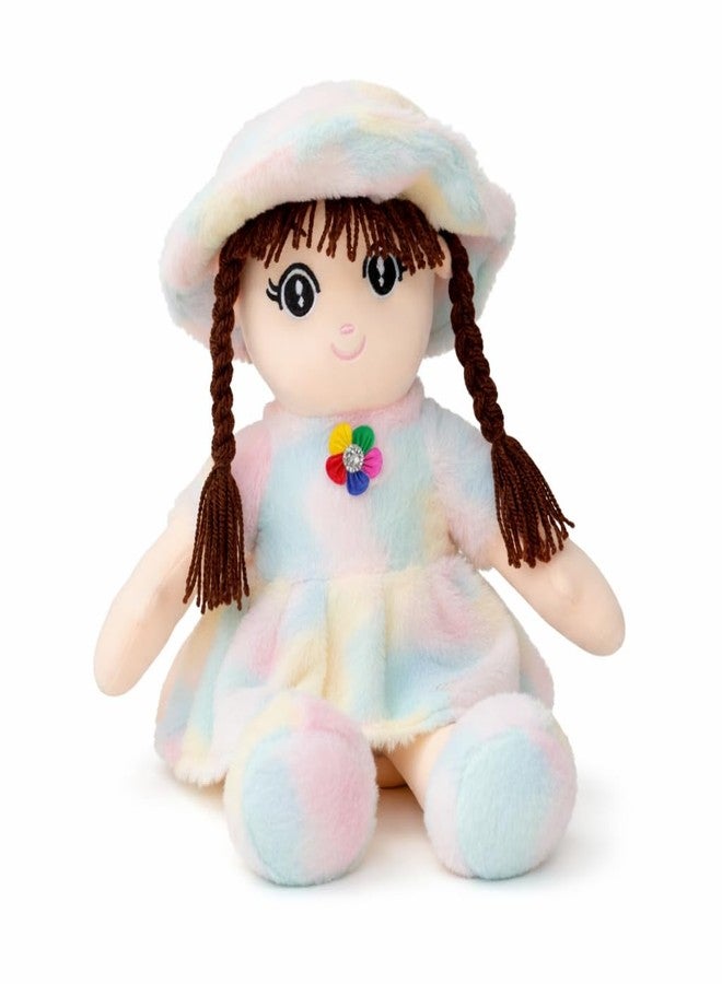 AVSHUB Rainbow Soft Doll for Kids Plush Girl Doll with Hat & Heart Design | Ultra Soft Stuffed Toy for Girls & Toddlers (40 CM) - Image 1
