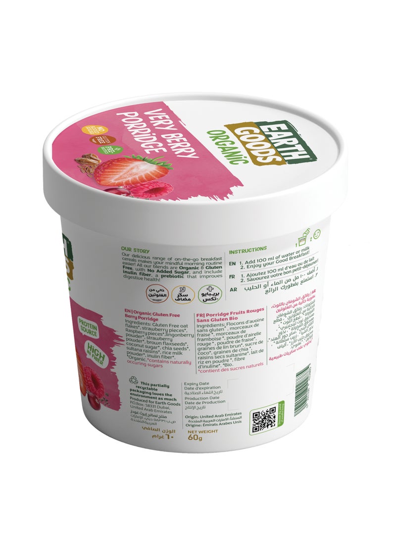Earth Goods Organic Gluten Free Berry Porridge 60g - Image 2