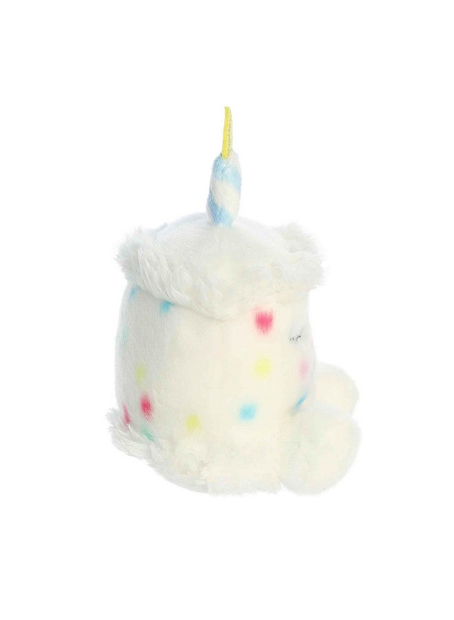 Aurora® Adorable Palm Pals™ Happy B'day Cake Stuffed Animal - Pocket-Sized Play - Collectable Fun - White 5 Inches - Image 3