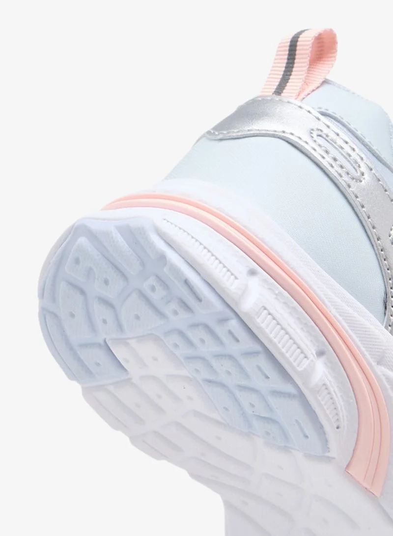 Little Missy BLUE Girls Panelled Sneakers with Hook and Loop Closure for Women | Best Price UAE