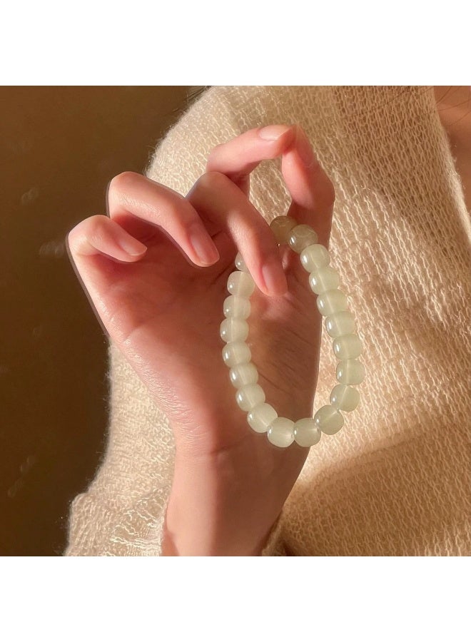 Goolsky White Beaded Bracelet for Women – Minimalist Luxe Jewelry, Dainty Handmade Wrist Accessory, White Beads Adjustable Size, Daily Wear/Gifting - Image 3