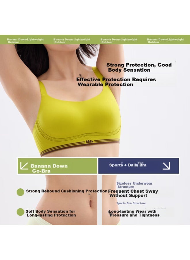 Beneunder Sports Bra Wireless Push-up Bra Seamless Backless Outdoor Elastic Shock Absorbing Bra - Image 1