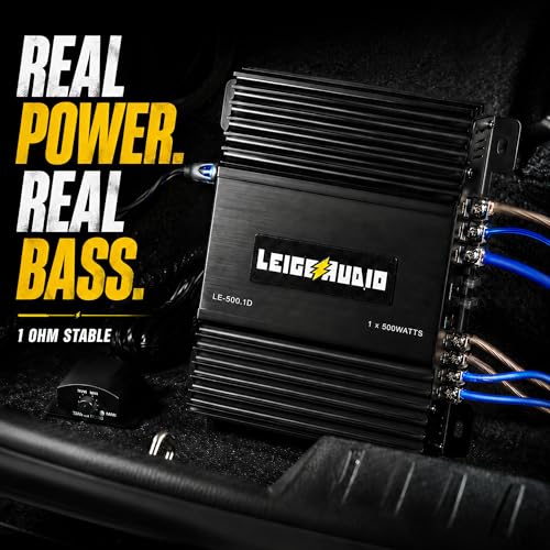 LEIGESAUDIO 500 Watts MonoBlock Amplifier, Class D, 1 Ohm Stable Subwoofer Amplifiers for Car Audio Speakers - Image 4