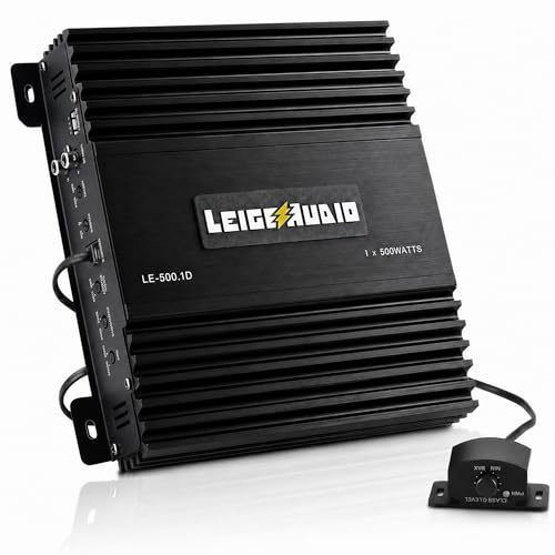 LEIGESAUDIO 500 Watts MonoBlock Amplifier, Class D, 1 Ohm Stable Subwoofer Amplifiers for Car Audio Speakers - Image 1