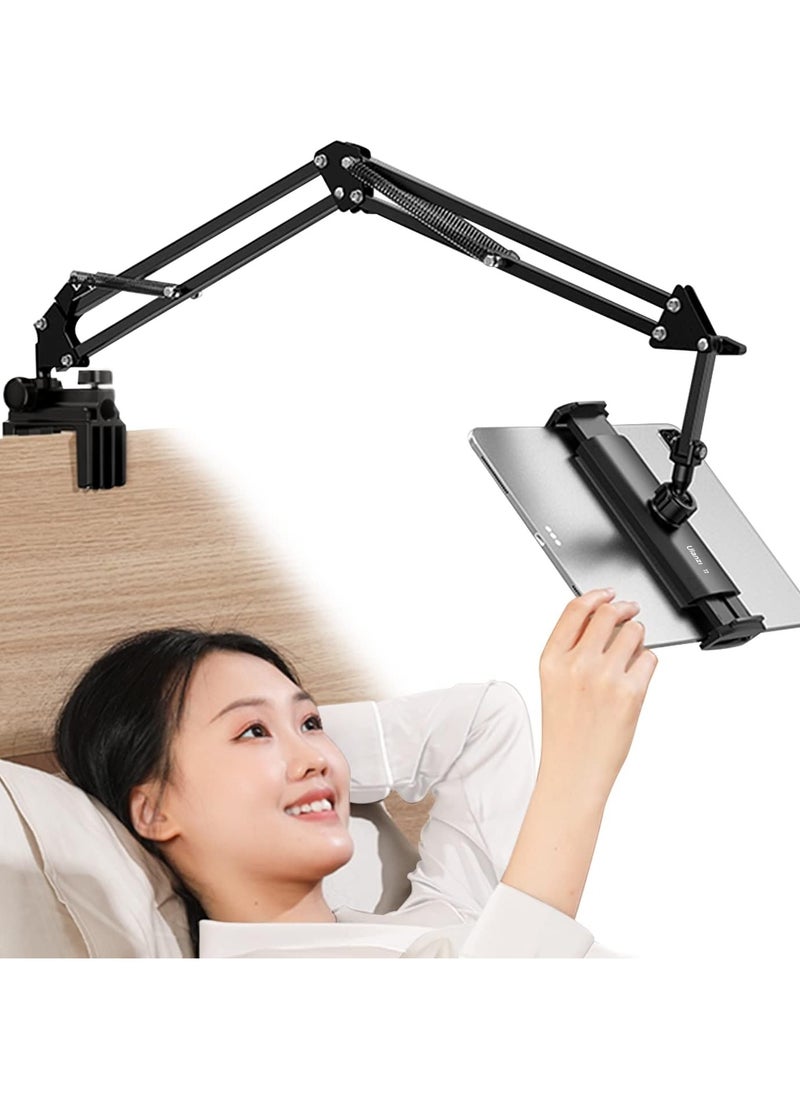 General - iPad bed frame, T2 tablet stand, 360° rotation on bed, iPad stand, flexible armrests, adjustable height and angle, iPad stand for iPad Air mini Pro,4.6~12.9 inch devices - Image 1