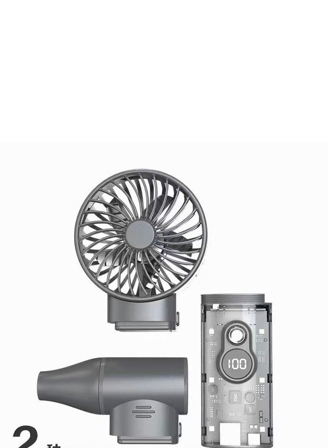 REBENUO 3 IN 1 Electric Air Duster 28W with 6 LED Light 100000RPM Dual Fan Compressed Air Duster 1-30 Speed Adjustable Turbo Fan Cordless Portable Jet Dry Blower - Image 2