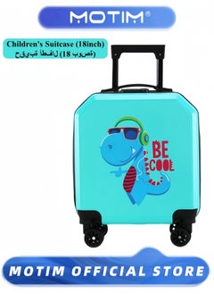 Motim Kid's Luggage Travel Luggage Carry-On Luggage 18 inch Small Luggage with Spinning Wheels Cartoon Suitcase  - Image 1