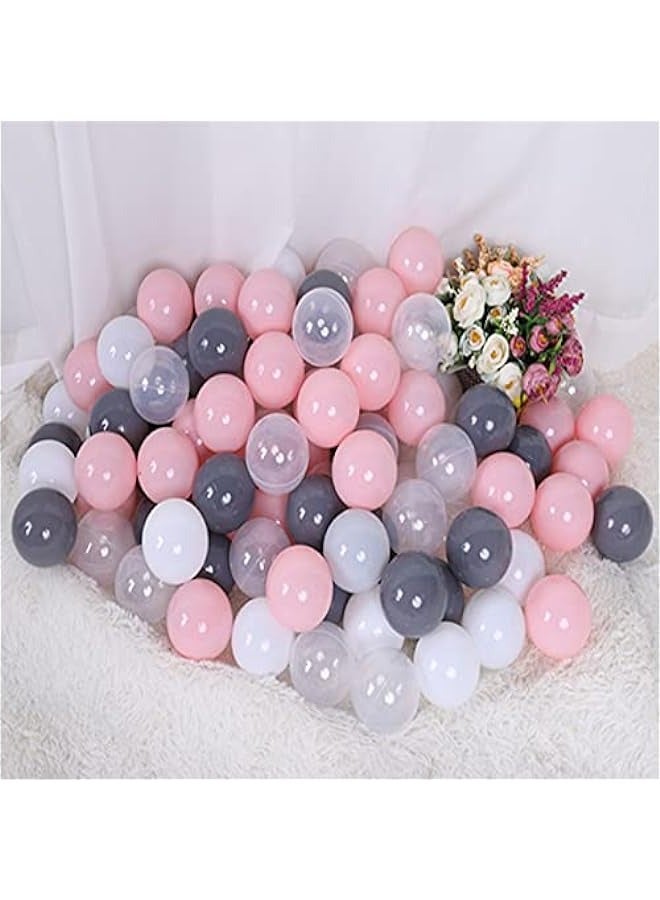 DURKU 100 Cute Ocean Ball Pit Balls - Colorful Soft Plastic Fun for Kids Playhouse Tent Accessories - Image 4