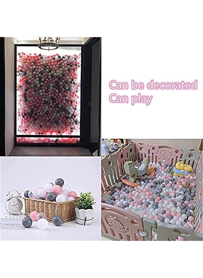 DURKU 100 Cute Ocean Ball Pit Balls - Colorful Soft Plastic Fun for Kids Playhouse Tent Accessories - Image 5