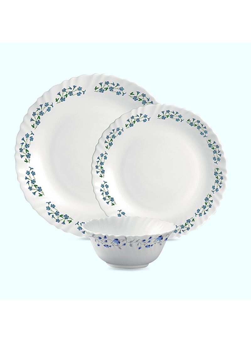 لاوبالا طقم عشاء كلاسيكي من La Opala مكون من 38 قطعة من مادة زجاجية، آمن للاستخدام في الميكروويف وآمن للاستخدام في غسالة الأطباق، أوعية وأكواب وأطباق خفيفة الوزن وقابلة لإعادة الاستخدام - Image 5