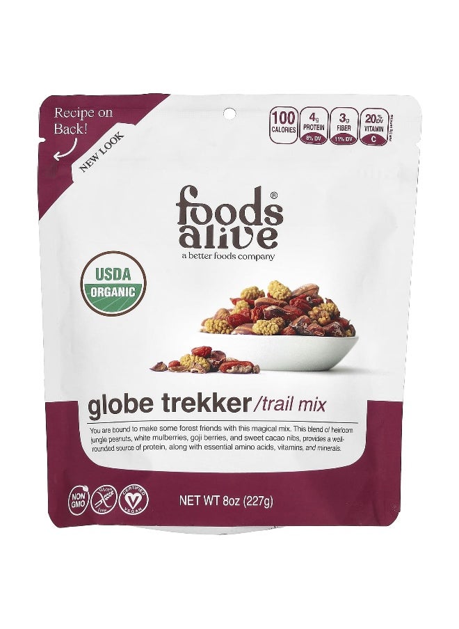 Foods Alive Foods Alive, Organic Trail Mix, Globe Trekker, 8 oz (227 g)  - Image 1