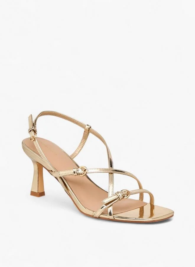Flora Bella By Shoexpress Women Cross Strap Flared Heel Sandals