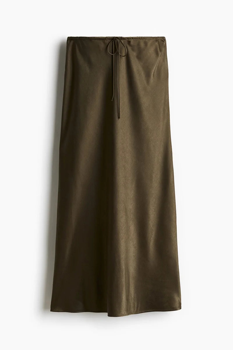 اتش اند ام Satin drawstring skirt