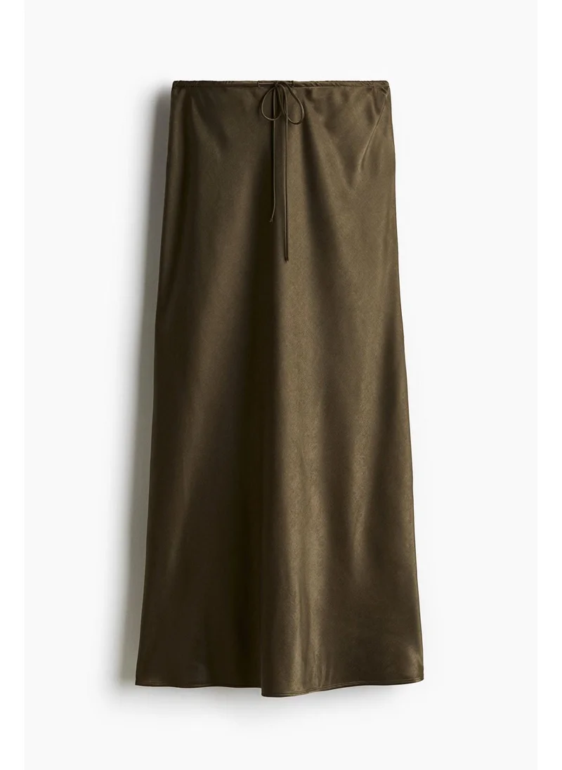اتش اند ام Satin drawstring skirt