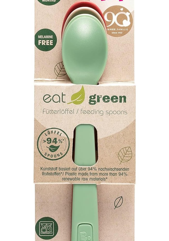 Nip Bio Based Plastic Multicolor Soft-Tip Baby Feeding Spoon Set, Pack of 3 – Easy Hold Weaning Spoons for Infants 4M+ - Image 2