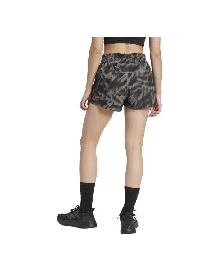 Adidas Grey Own The Run Allover Print Shorts for Women | Best Price UAE