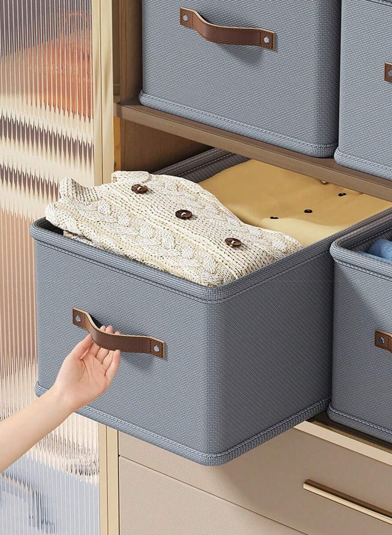 1pc Gray Clothes Storage Box, Foldable Oxford Cloth Drawer Style Clothing Storage Box, No Compartment Closet Organizer For Jeans, Sweaters, Etc. Decorations Autumn Decor Festival Decor Room Decor Ho - Image 4