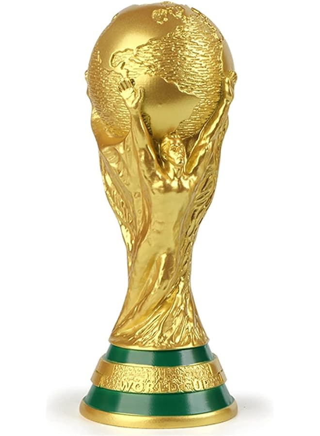 PROMASS نسخة طبق الأصل من كأس كرة القدم الذهبي المصنوع من الراتنج من شركة بروماس (اللون: 21 سم)