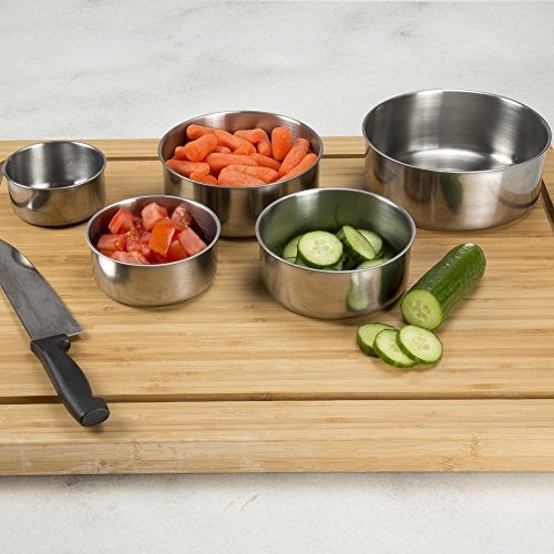 Chef Buddy Stainless-Steel Bowls with Lids - 5-Piece Nesting Mixing Bowls Set for Prepping, Serving, and Storing - Kitchen Essentials for New Home - Image 5