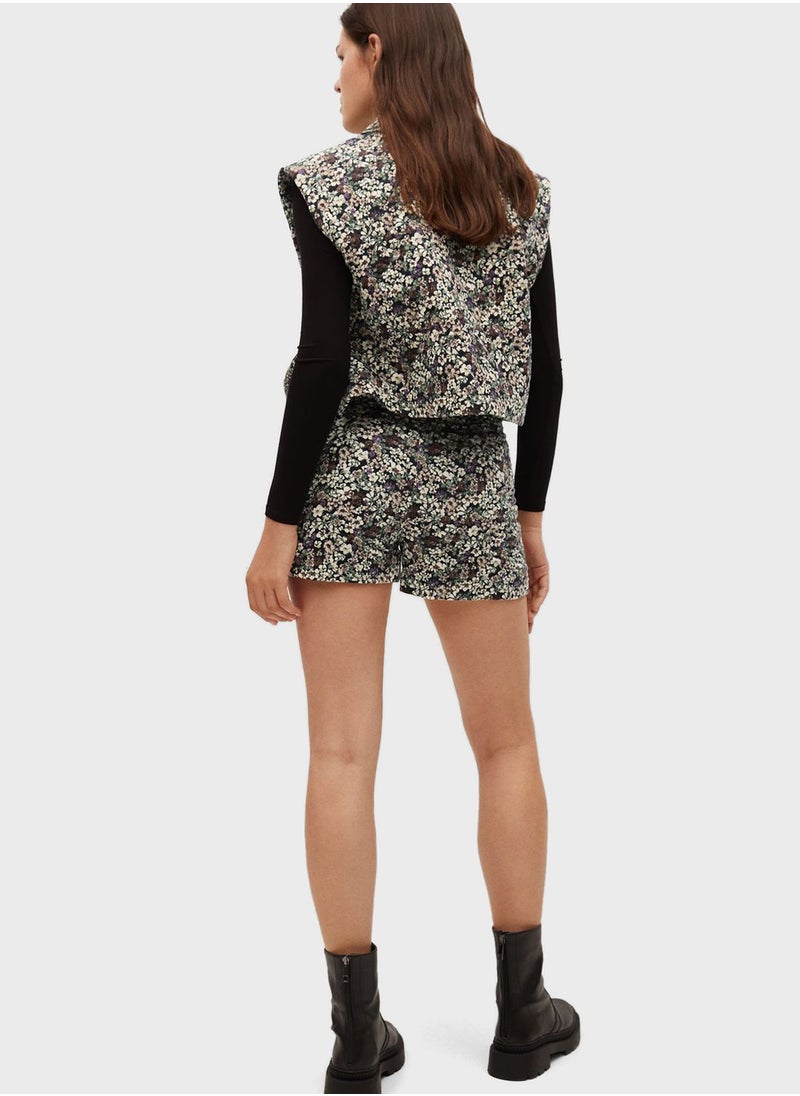 MANGO - Printed Mini Shorts - Image 1