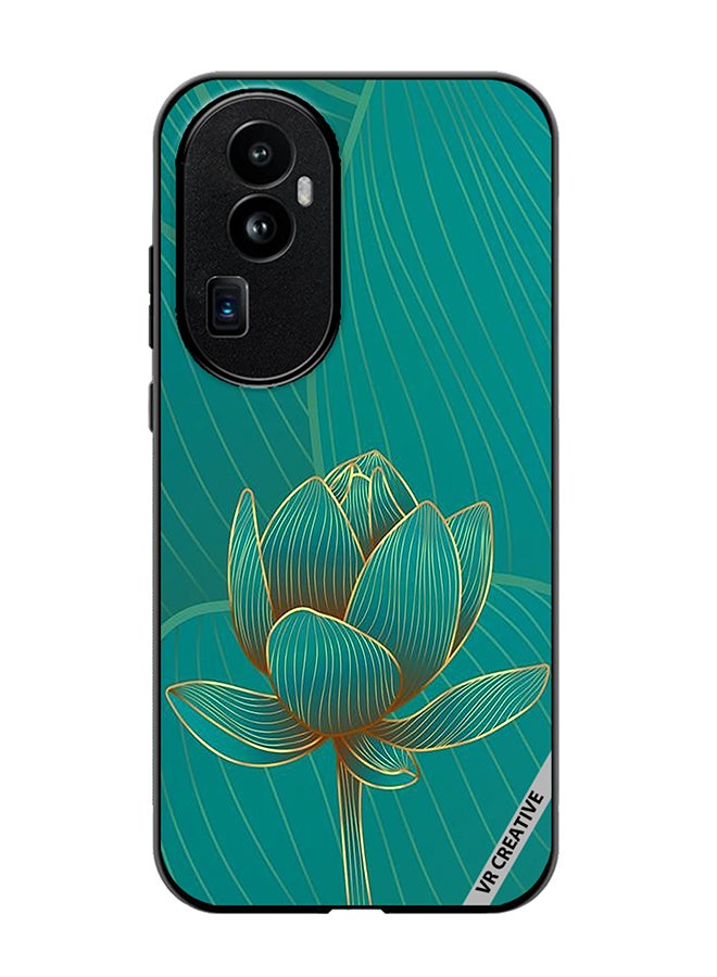 VR CREATIVE Protective Case Cover For Oppo Reno 10 Pro Plus Green Rose Design Multicolour - Image 1