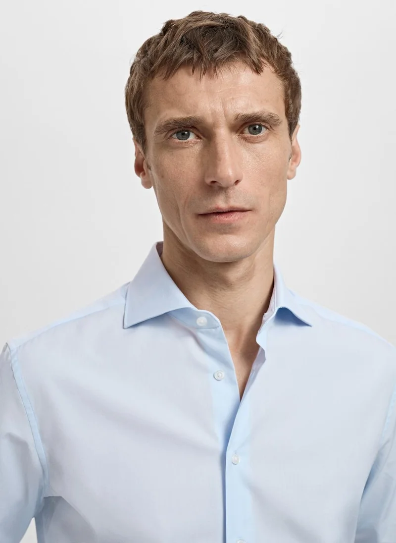 Mango Man  Slim-fit cotton poplin suit shirt for Men | Best Price UAE